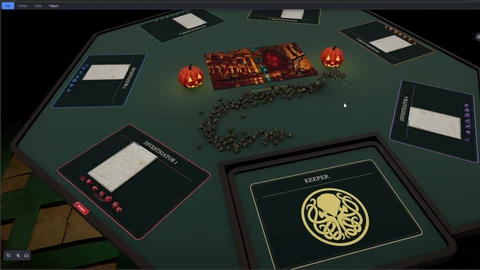 A pile of dice on a real TTCraft game table